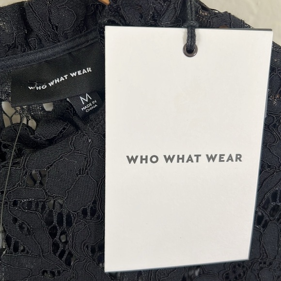 Black lace minidress new NWT size m medium Who What Wear - Picture 3 of 6